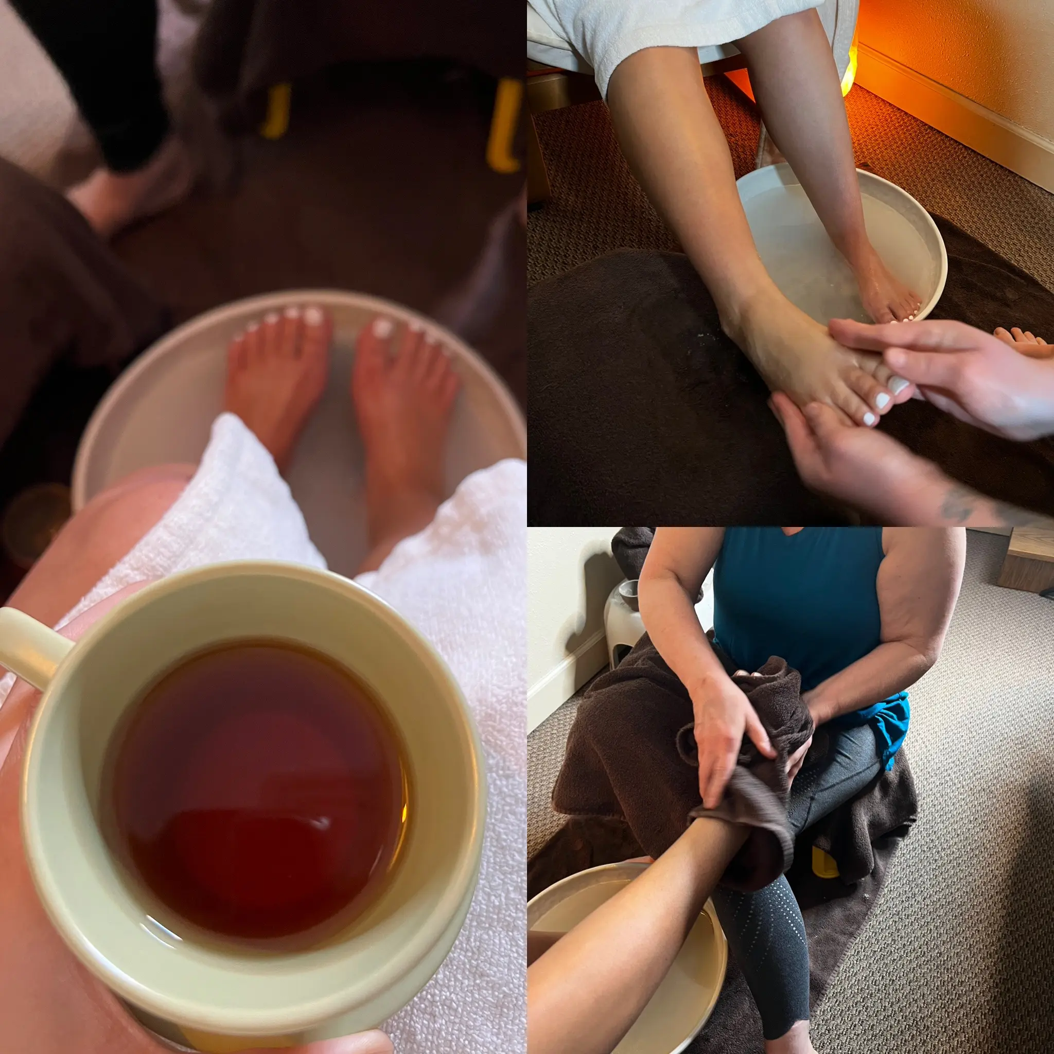 9E716BD9-321C-4B5A-8B0A-36EEBB87FF8C (1) A collage of feet being washed and a cup